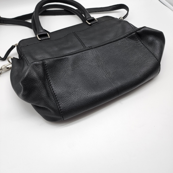 Colorado Black Leather Multi Compartment Large Cross Body Shoulder Tote Bag - Picture 12 of 16